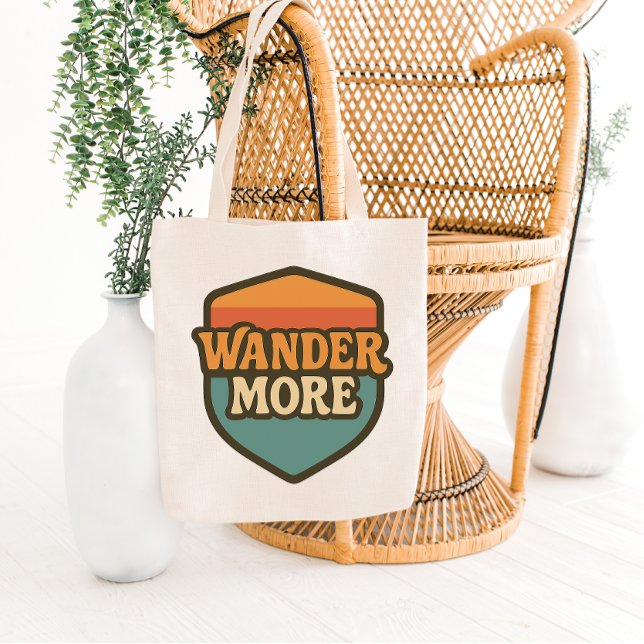 Design de Bolsa Tote com Distintivo de Viagem Retr (Criador carregado)