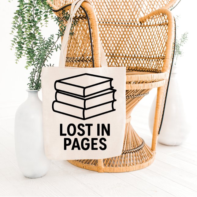 Design de Bolsa Tote de Pilha de Livros Minimalist (Criador carregado)