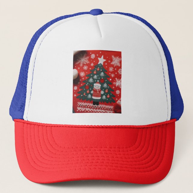 Design de boné de natal de chapéus e  de homem (Frente)