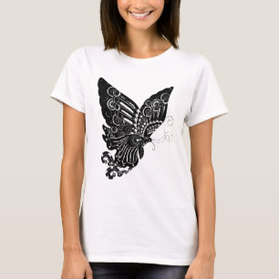 Design de borboleta cortada em papel - Camisa