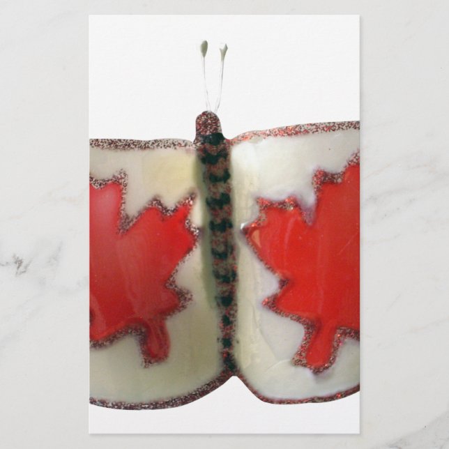 Design de Borboleta de Bandeira Canadiana (Frente)