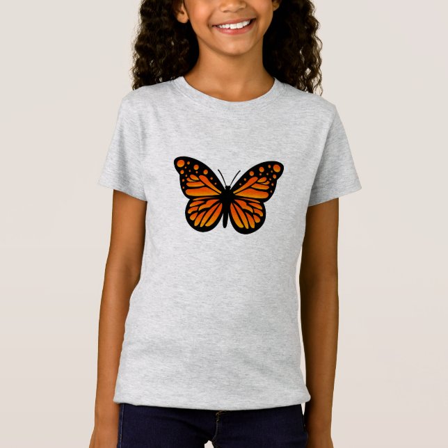 Design de Borboleta Monarca - Camiseta de Jersey F (Frente)