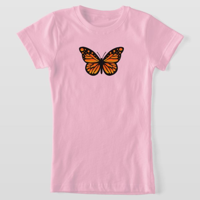 Design de Borboleta Monarca - Camiseta de Jersey F (Postura )