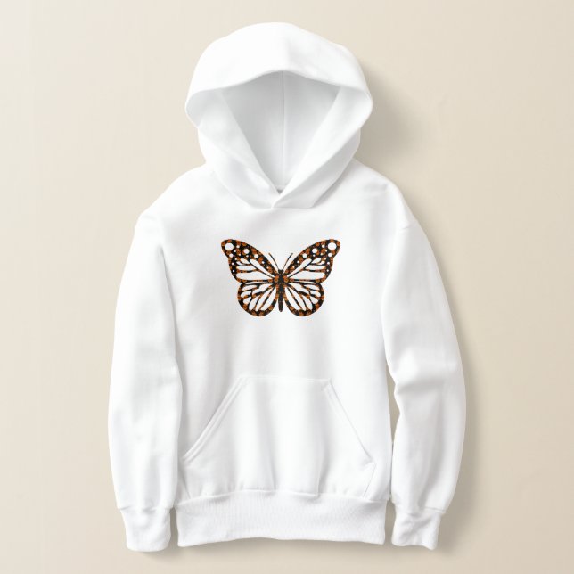 Design de Borboleta Monarca - Pullover Hoodie para (Postura )