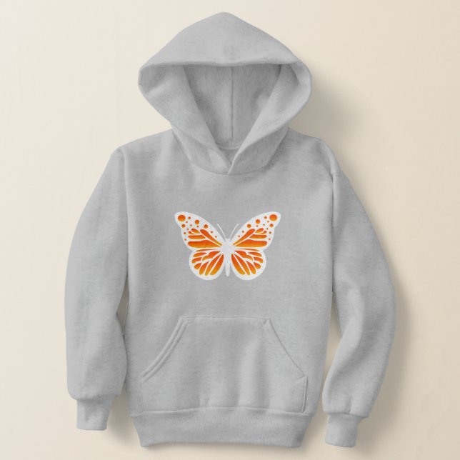 Design de Borboleta Monarca - Pullover Hoodie para (Postura )