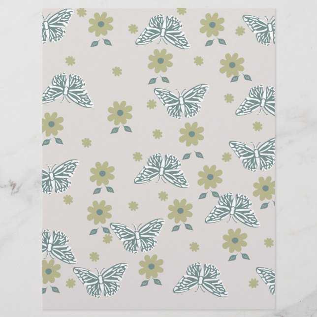 Design de Borboleta Verde (Frente)