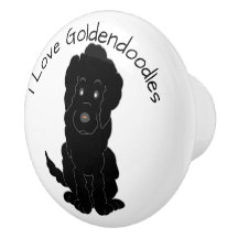 Design de cachorro Goldendoodle preto