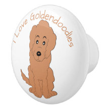 Design de cachorro Goldendoodle Vermelho