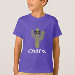 Design de Cactus Chill - Camiseta Básica para Cria