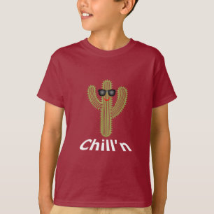 Design de Cactus Chill - Camiseta Básica para Cria