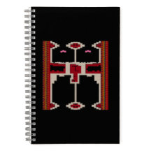 Design de caderno espiral inspirado na arte de Bor