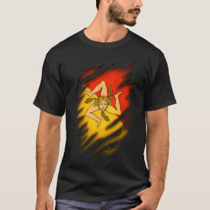 Design de camisa com bandeira siciliana
