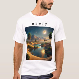 Design de camisa criativa para vista de oásis