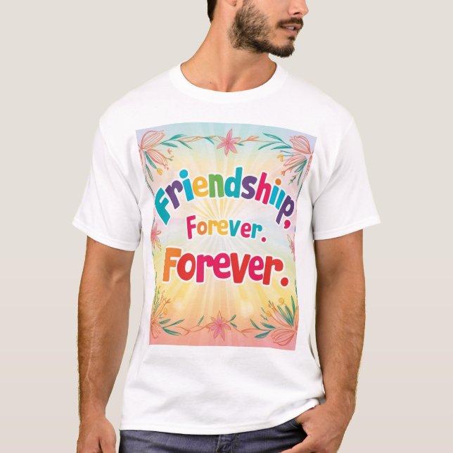 Design de Camisa de Amizade para sempre (Zazzle) (Frente)