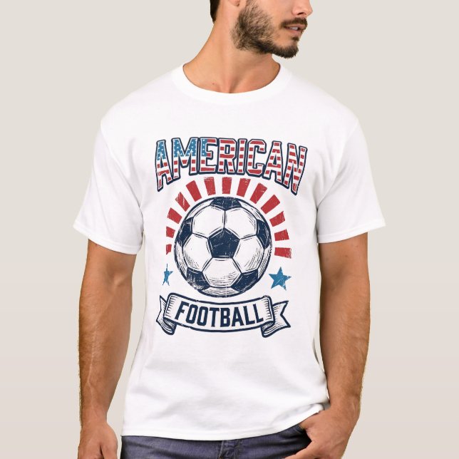 Design de Camisa de Bola de Futebol Americano Vint (Frente)
