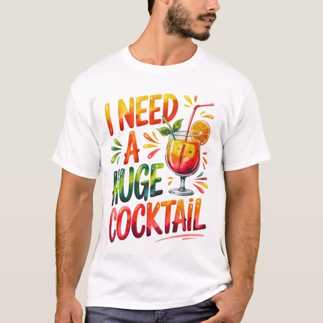 Design de Camisa de Coquetel Engraçado (Frente)