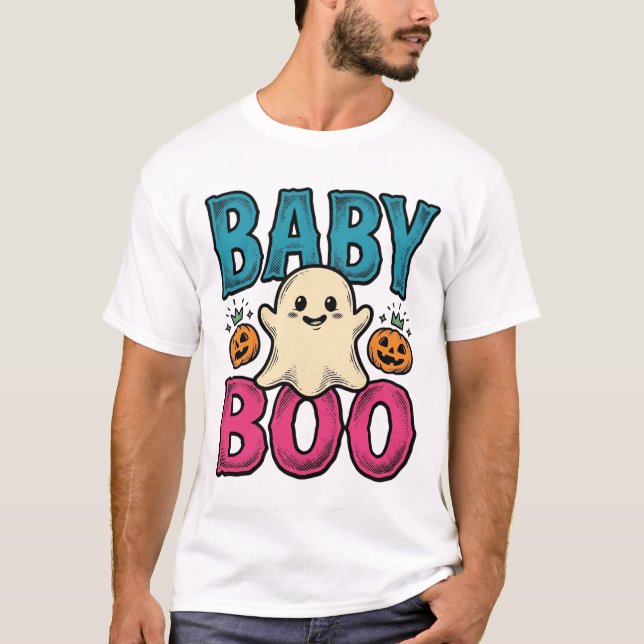 Design de Camisa de Fantasma de Halloween Vintage  (Frente)