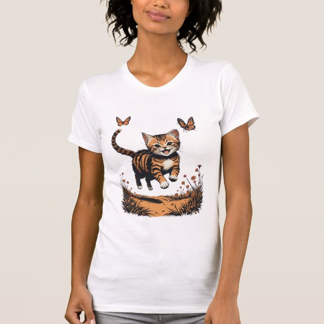 Design de Camisa de Gatinho Reprodutor (Frente)