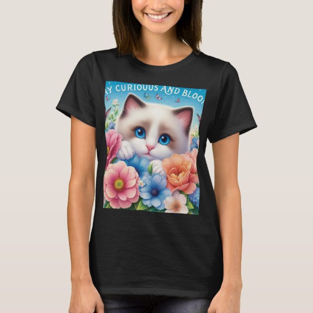 Design de Camisa de Gato Encantadora (Frente)