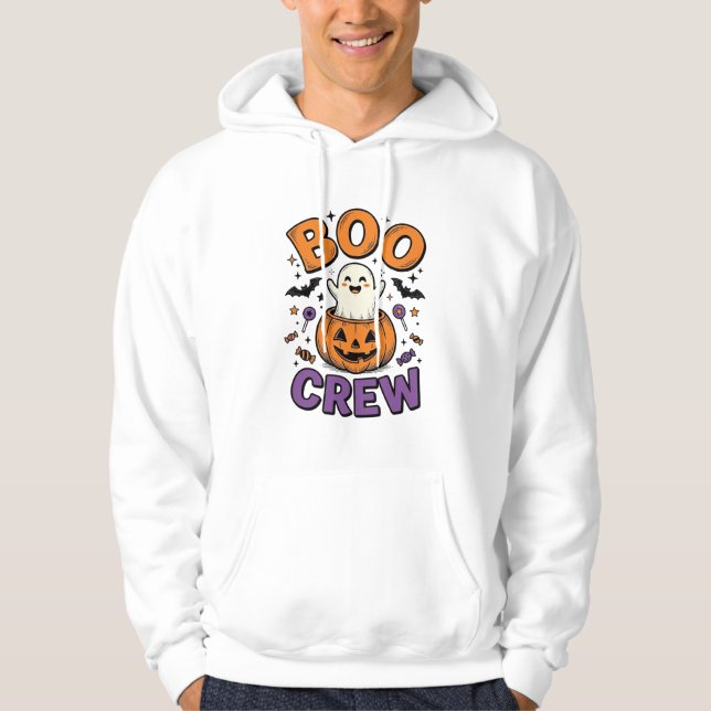 Design de Camisa de Halloween Abóbora Fantasma Fof (Frente)