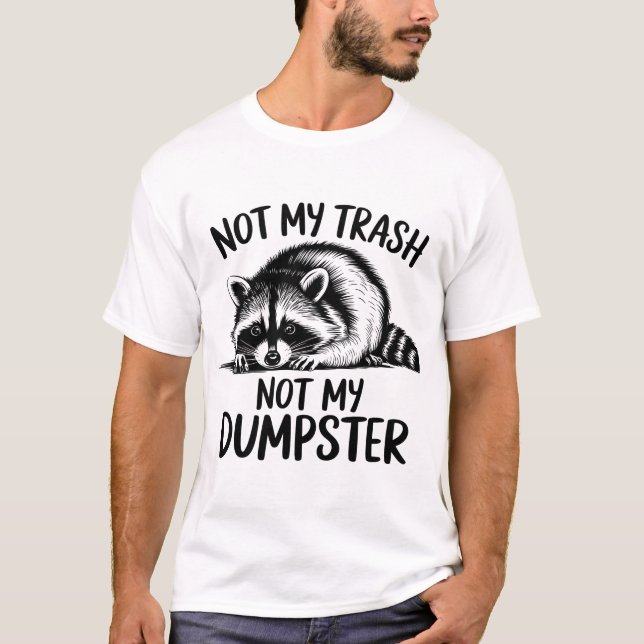 Design de Camisa de Memória Engraçado Raccoon (Frente)