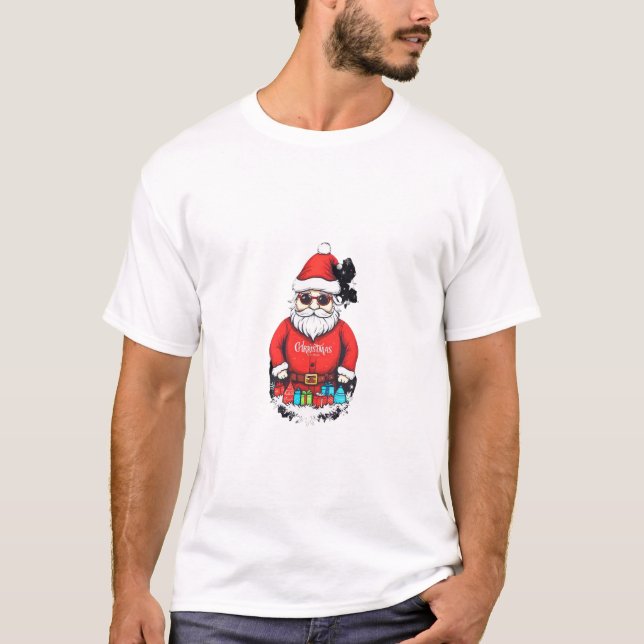 Design de Camisa de Natal para Papais noeis legal (Frente)