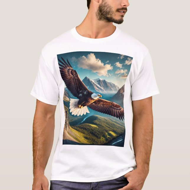 Design de Camisa de Soar da Águia Majestosa (Frente)