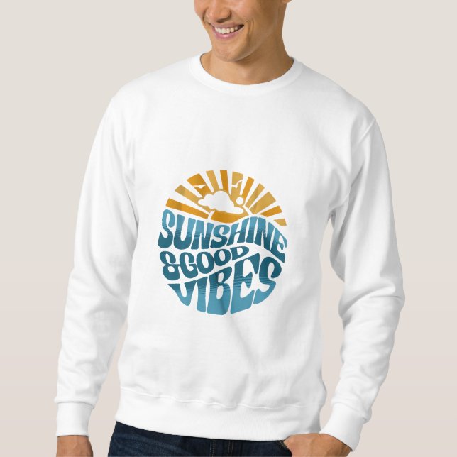Design de Camisa de Sol e Boas Víblias Retro (Frente)