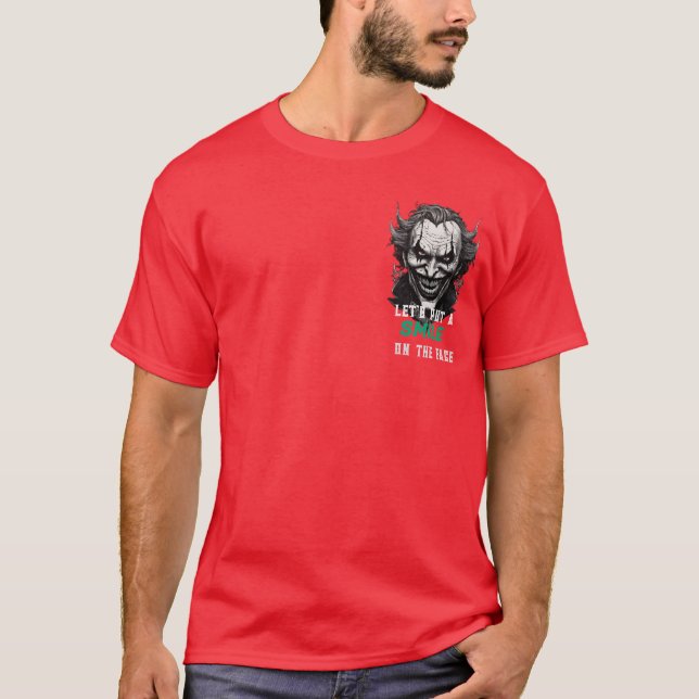 design de camisa de sorriso de joker (Frente)