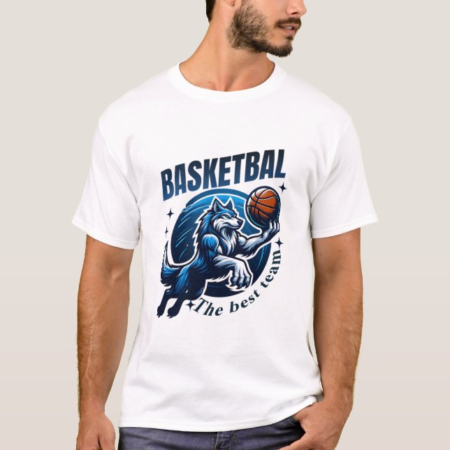 Design de Camisa de T-Shirt Fierce Wolf Basball (Frente)