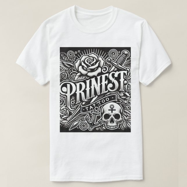 Design de Camisa de Tatuagem de Impressão (Frente do Design)