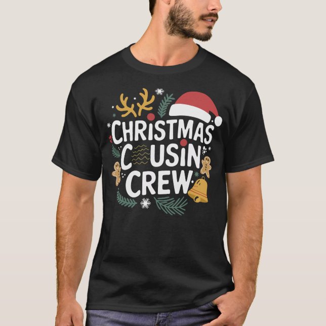 Design de Camisa de Tubarão do Primo de Natal (Frente)