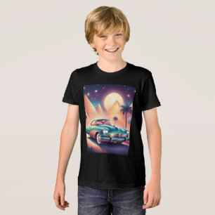 design de camisa do carro retrô