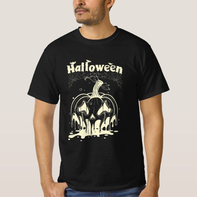 Design de Camisa do Dia das Bruxas de Abóbora Derr (Frente)