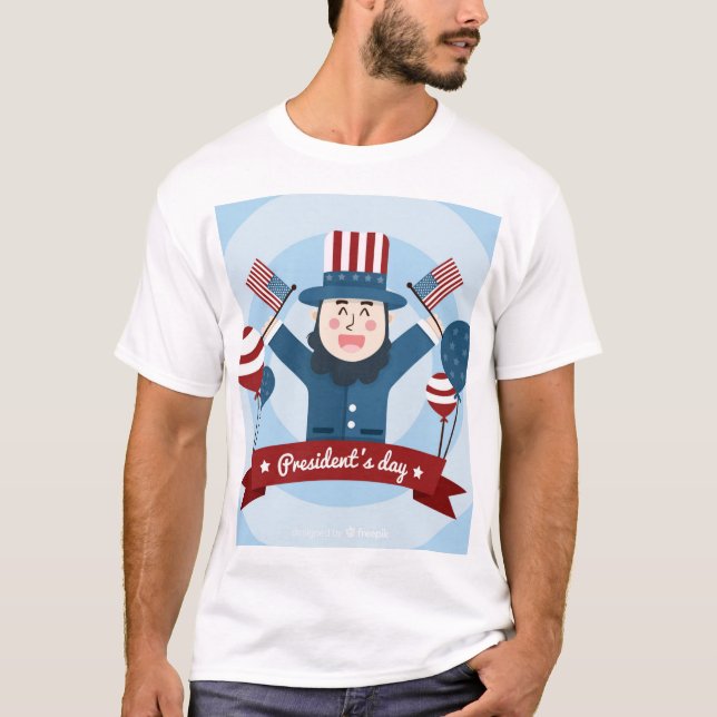 Design de Camisa do Dia do Presidente Patriótico (Frente)