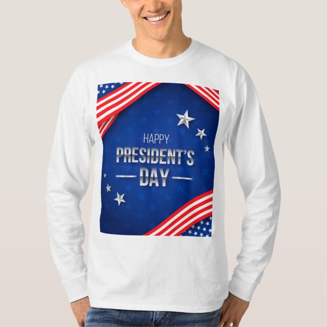 Design de Camisa do Dia do Presidente Patriótico (Frente)
