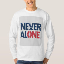 Design de camisa nunca sozinho