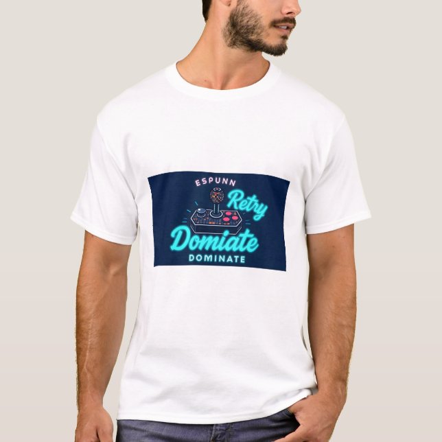 Design de camisa para jogos de 8 bits retrorreflec (Frente)