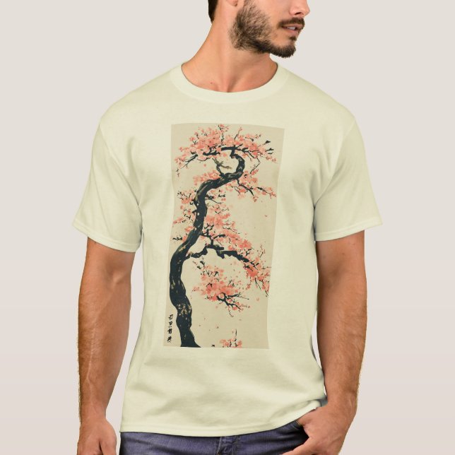 Design de Camisa Serene Japonesa para Jardim (Frente)