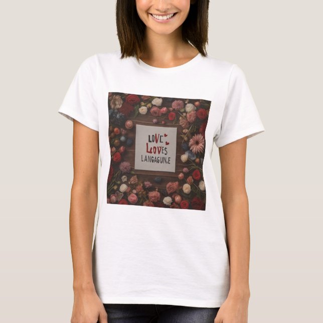 Design de Camisa T com Toque Floral (Frente)