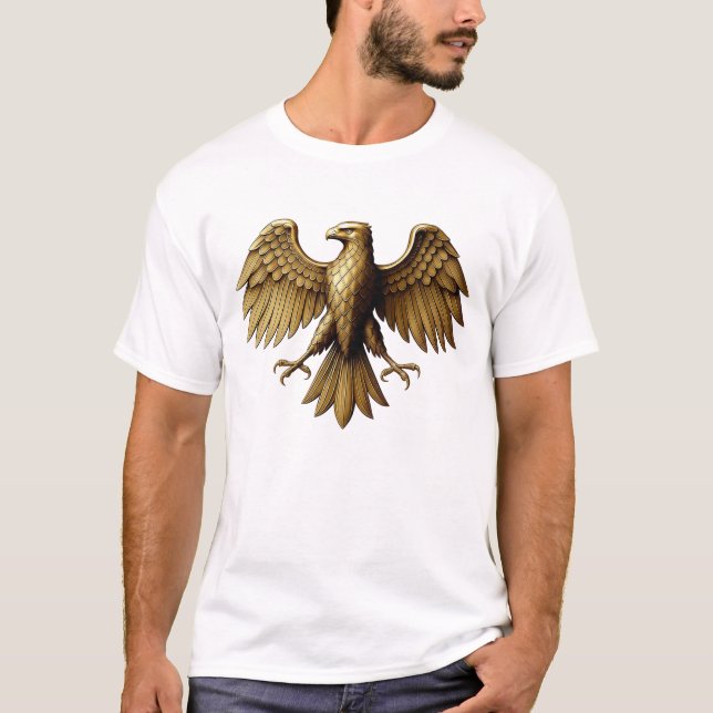 Design de Camisa T da Águia ouro | Gráfico de aves (Frente)