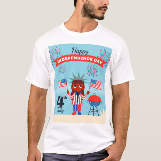 design de Camisa T de 4 de julho