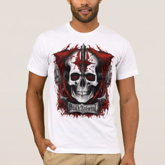 "Design de Camisa T do Crânio da Morte Escura - Gr