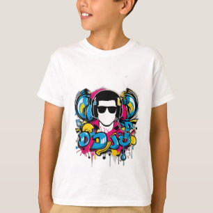 Design de Camisa T do Grafite DJ Dinâmico