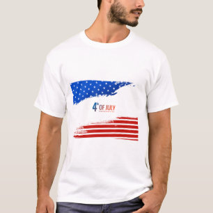 design de Camisas de 4 de julho - Patriótica e Tre
