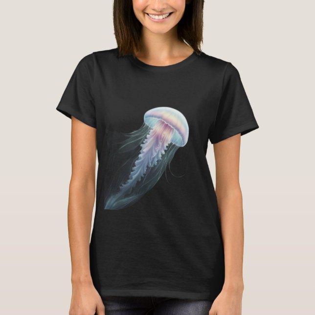 Design de Camisas de Jellyfish do Mar Profundo Mes (Frente)