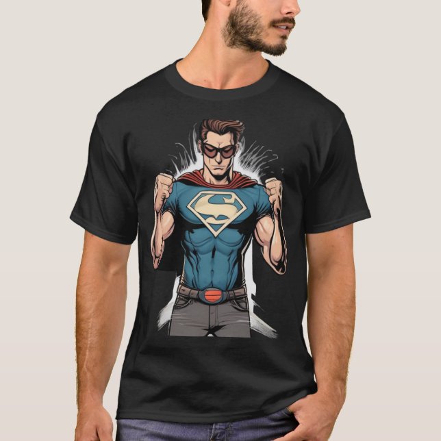 Design de Camisas de Super Herói Telecinético (Frente)