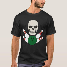 Design de camiseta Caveira de Boliche para Homens