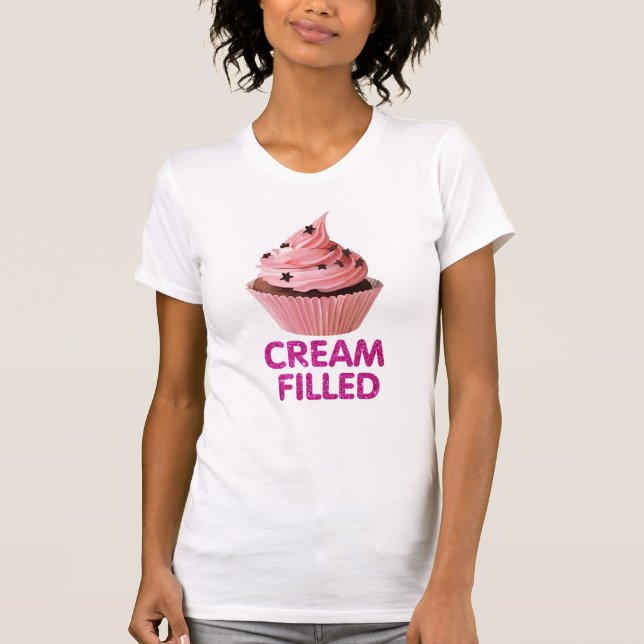 design de camiseta cheia de creme engraçado (Frente)