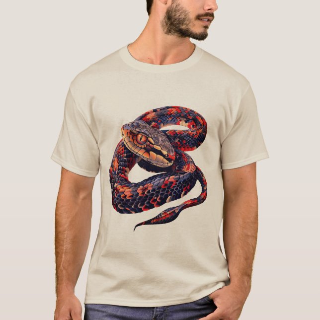 Design de camiseta cobra muito assustadora (Frente)